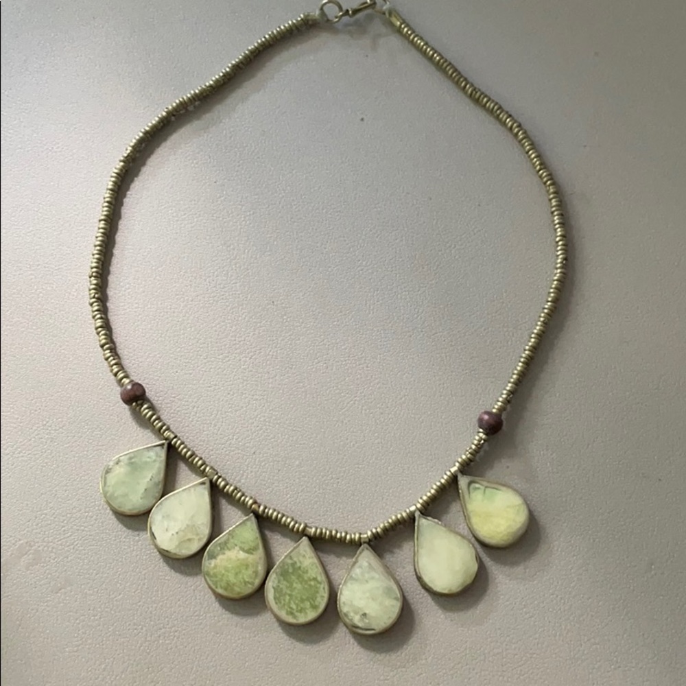 Green Stone Anthropologie Necklace